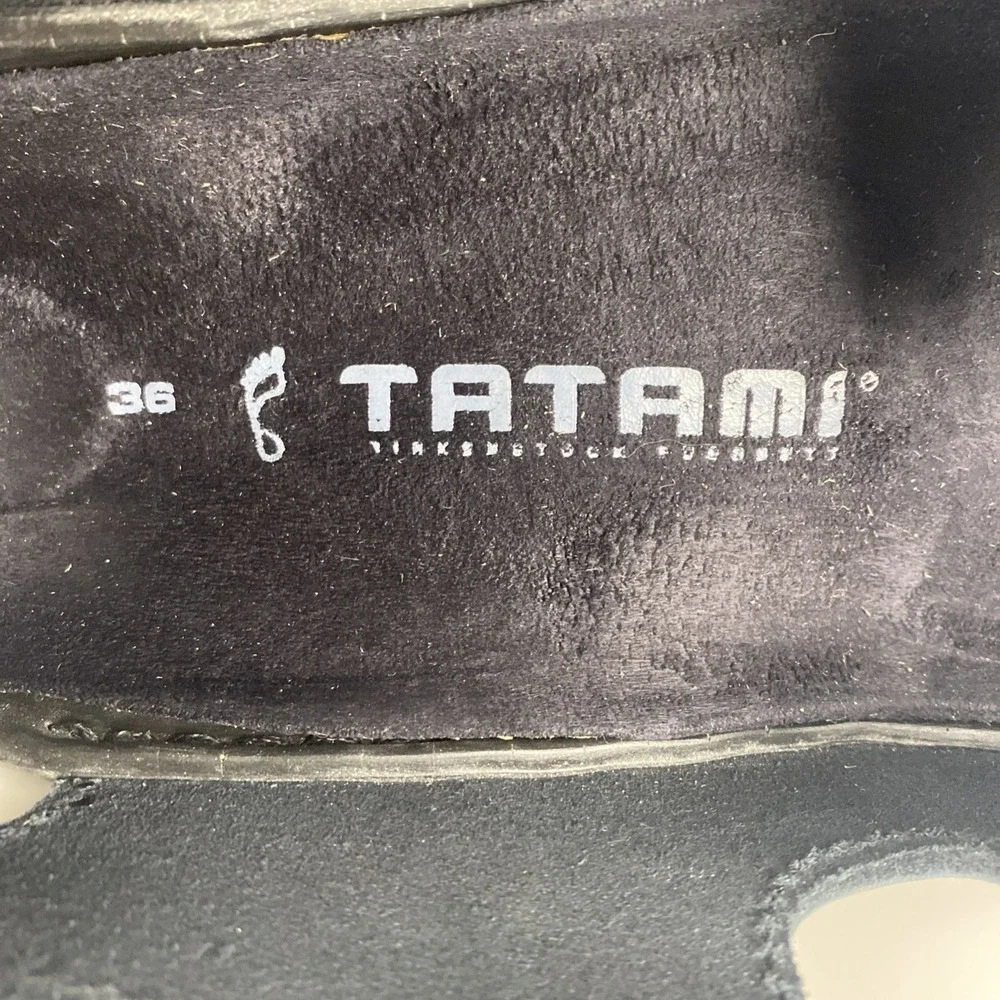 Birkenstock Tatami Men/Boy Size EU 36 US 3.5 Black Leather Double Strap Sandal - Picture 2 of 8